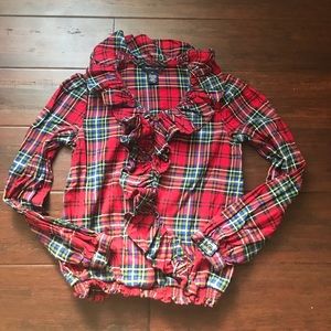 Ralph Lauren ruffle front blouse